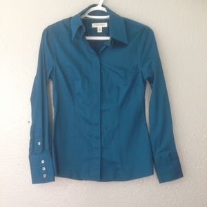 Banana Republic teal button-down